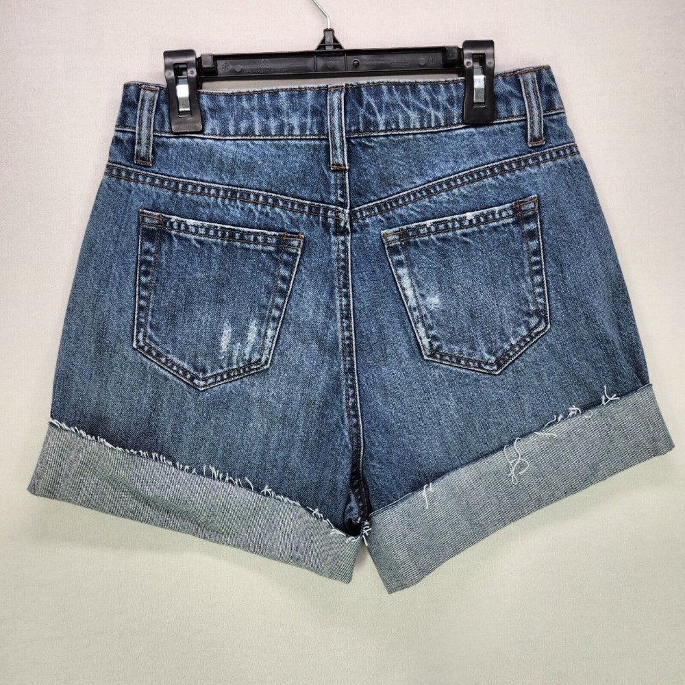 Vanilla Star Jean Shorts Juniors 5 Cuffed Blue Womens - Picture 2 of 10